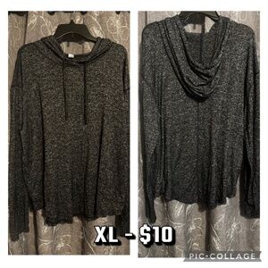 Dark heather gray hoodie